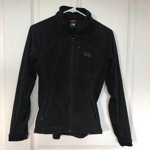 North face black fleece jacket